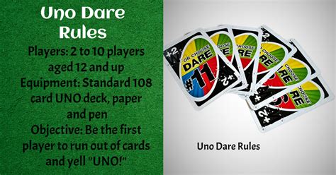 rules for uno dare|How to play Uno Dare